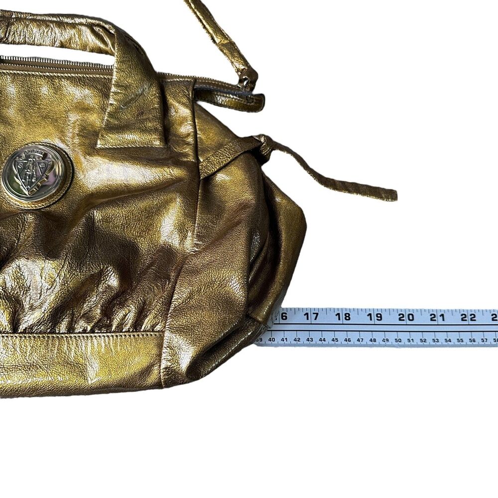 Gucci Hysteria Hand Bag Tom Ford Era Womens Metallic Gold Patent Leather Handbag - Picture 13 of 14